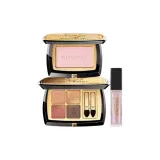 Кисть для теней Quad #Золотистый Розовый + Один Румяна #806 + Светящийся блеск для губ #806