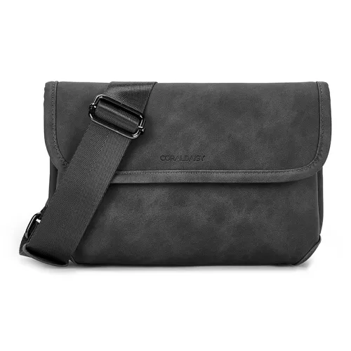 CORALDAISY Сумка через плечо из синтетической кожи сумка-конверт стандартная мужская серого цвета