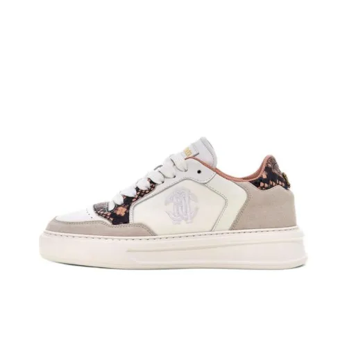 Roberto Cavalli Низкие кроссовки для скейтбординга Женские Белые Коричневые