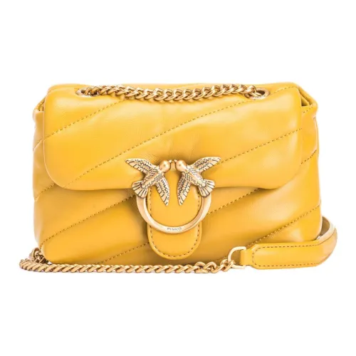 PINKO Puff Овчина Swallow Сумка Сумка через плечо Маленькая Женская Желтая