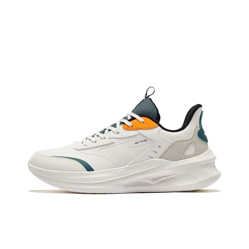 Erke Ling Yue 2,0 Амортизация Водонепроницаемый Отскок Низкий Топ Беговые кроссовки Мужской Микрокристаллический Белый Сосновый Зеленый