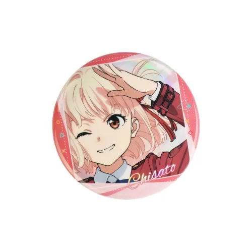 BOOM COMIC Ликорис Рикойл Salute Коллекция Лазерный Вспышка Основа Jinmushi Chisato и Kusunoki Tsubasa Значки