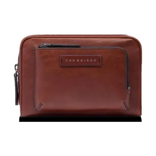 THE BRIDGE Клатч из коровьей кожи мужской коричневый