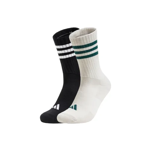 Adidas 2 шт Белый+Черный Унисекс MID Носки до икры