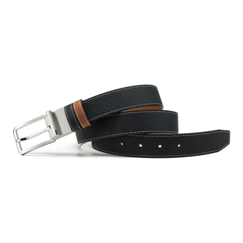 PIERRE CARDIN Ремень из коровьей кожи Брюки Ремень Мужской Черный 3,1 см