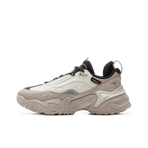 LINING CF Su Chi 3 Low Top Кроссовки с толстой подошвой Серый Белый Женские