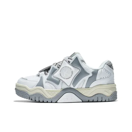 Кроссовки для скейтбординга KAPPA Low Top Classic Белый/Спокойный Серый Унисекс