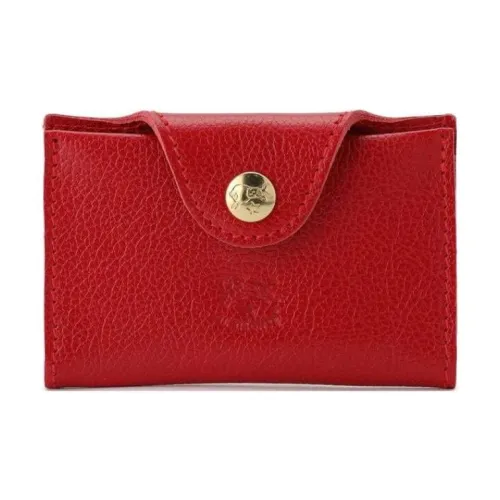 Il Bisonte Коровья кожа Держатель для карт Женский Красный