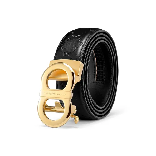 Roberta Di Camerino Ремни из коровьей кожи мужской золотой 3,45 см надпись A поздравительная открытка и печать фотографий