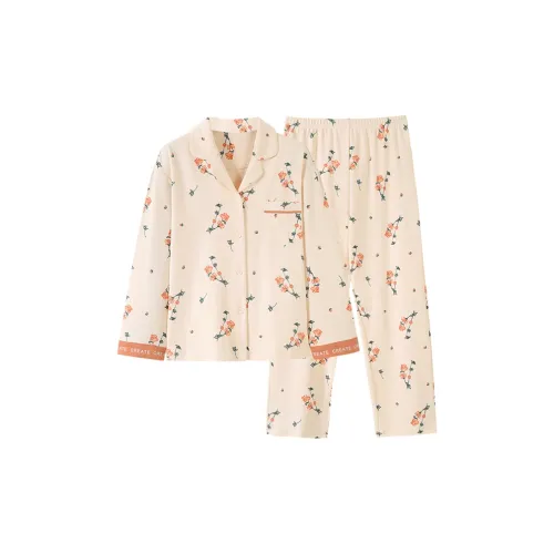 Song Qianya Пижамный комплект женский абрикосовый