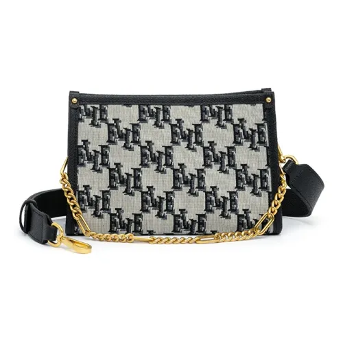 ELLE MULTI Отделение Ткань Винтаж Подмышечный Мини-Сумка Маленькая Квадратная Сумка Сумка через плечо Женская Черная Коричневая