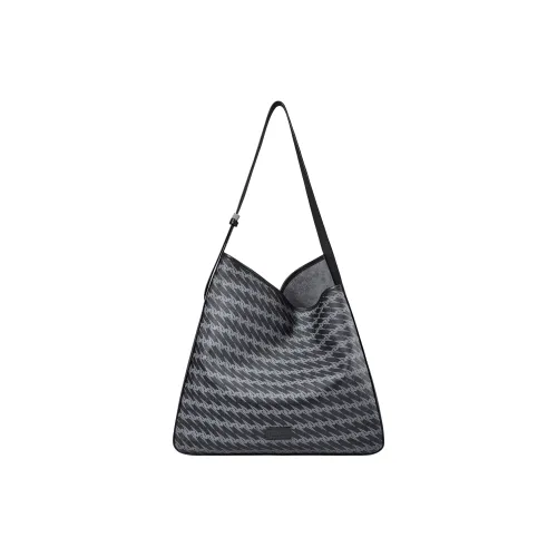 OMTO PVC Тоут Через плечо Сумка Сумка через плечо Женская Трюфельный черный