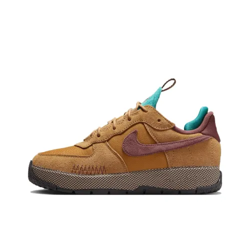 Nike Air Force 1 WILD Slip-resistant Abrasion-resistant Low-top Скейтборд Кроссовки Unisex Коричневый