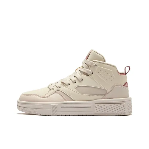 Erke Planet Panda Устойчивые к истиранию противоскользящие высокие кроссовки для скейтбординга женские серый цвет окрашенные в цвет "серый яйцо"