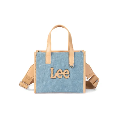 Lee Ткань + Искусственная кожа Тоут Сумка через плечо Сумка Обычная Женская Светлый деним