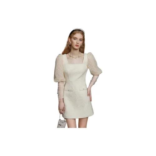 JORYAweekend Beige Женские Длинные Платья с Рукавами