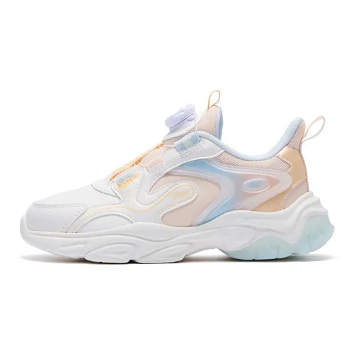 361°KIDS' Кэжуал Низкий Топ Перьевой Белый/Персиковый Соковый Розовый/Абрикосовый Желтый Школьный