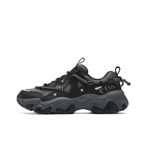 FILA Беговые кроссовки Low Top Черный/Серый Замковая Женские