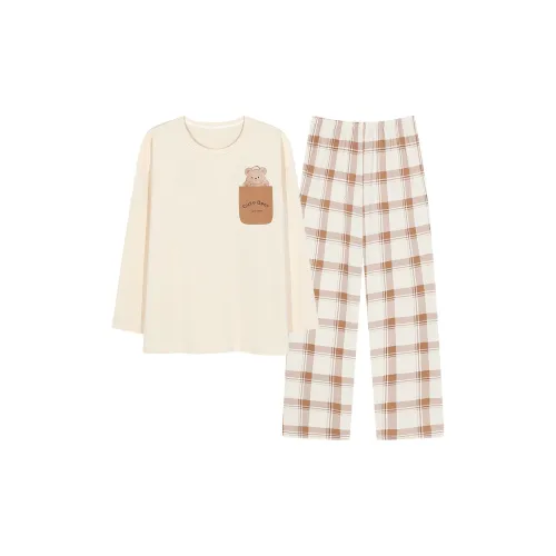 Mulong Family Пижамный комплект Женский Абрикос