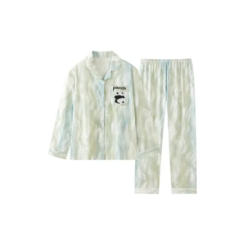 Han Ziduo Пижамный комплект Мужской Мятный Панда