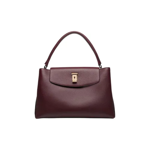 BALLY Рельефная Телячья Кожа Сумка через плечо Сумка Женская Бордовая