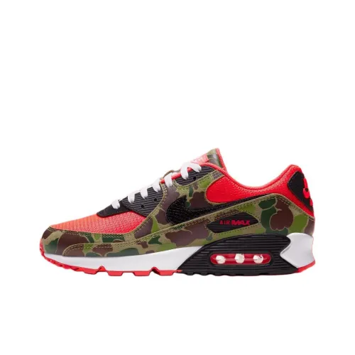 Nike Air Max 90 Low Топ Беговые кроссовки Унисекс Черный Красный Выпуск 2024 года