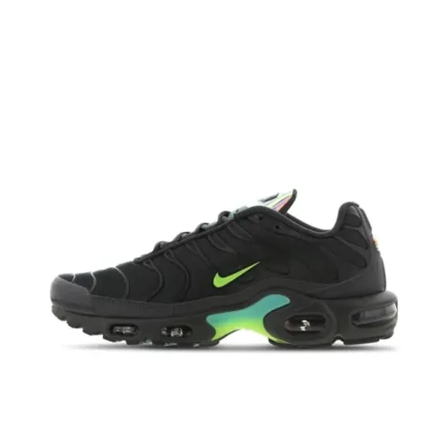Nike Air Max Plus Low Top Повседневные Беговые Кроссовки Унисекс Черный Зеленый