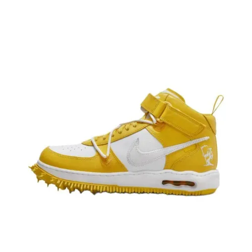 OFF Белый Casual MID Топ Желтый Унисекс