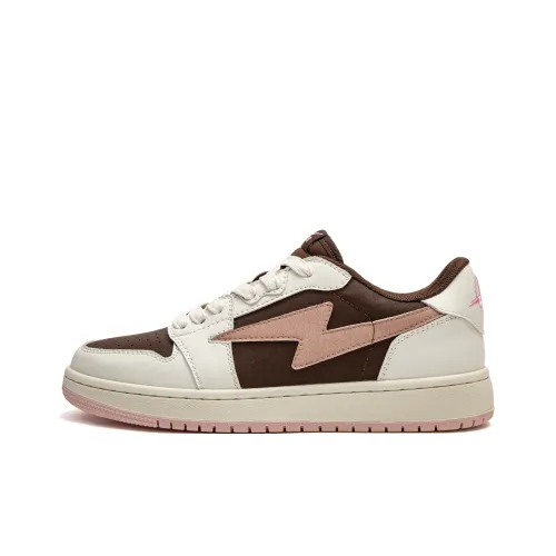 ADERSTAR Slip-resistant Abrasion-resistant Low-top Skateboard Shoes Unisex Brown Pink ADERSTAR Противоскользящие Аbrasion-resistant Низкие Кроссовки для скейтбординга Унисекс Коричневый Розовый