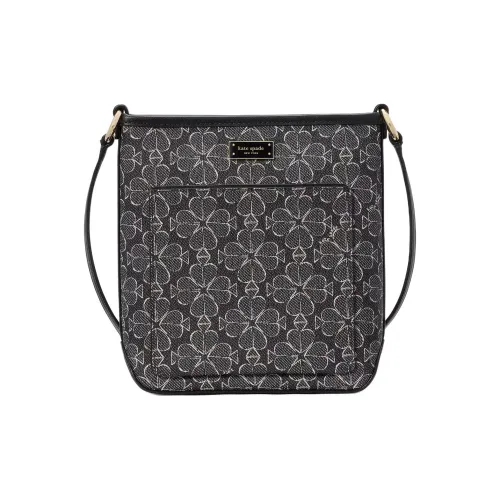 Kate Spade Цветочный дизайн PVC Сумка через плечо Маленькая Женская Черная