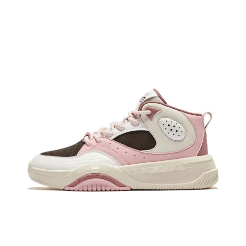 Erke DynaSky 2,0 противоскользящие устойчивые к истиранию высокие кроссовки для скейтбординга женские темный цвет хлопок белый