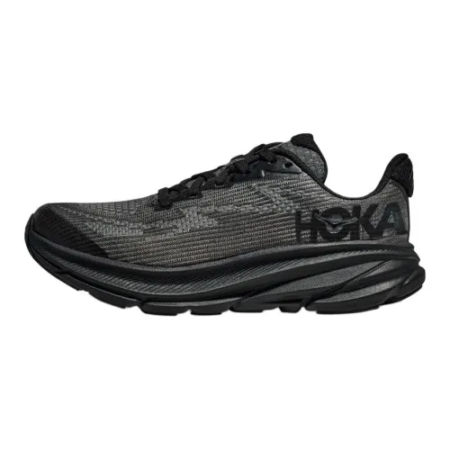 HOKA ONE ONE Clifton 9 Детская беговая обувь Низкий топ Черный Школьный возраст