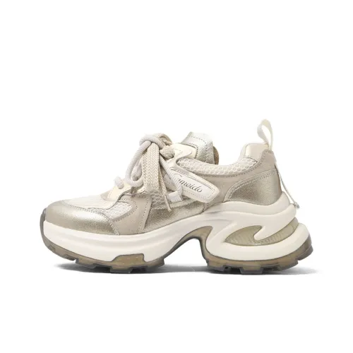 CAMEIDO Slip-resistant Low Top Footwear с толстой подошвой Женские Золотые