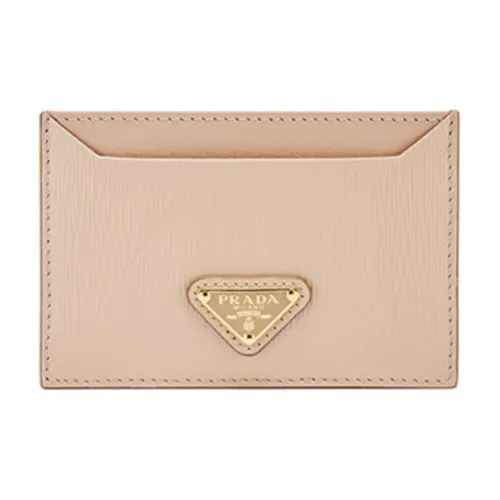 PRADA Держатель для карт из коровьей кожи женский розовый