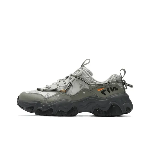 FILA Fluid 5 Беговые кроссовки Низкий топ Агат серый/Ветивер травяной зеленый Мужской