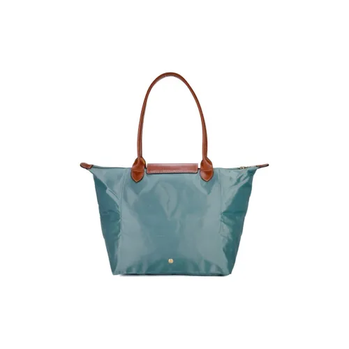 LONGCHAMP Переработанный полиамид холст сумка-тоут сумка для покупок сумка на одно плечо большая женская зеленая