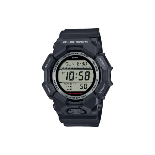 CASIO GD 010 Collection Кварцевый механизм Смольный ремешок Унисекс Серый циферблат