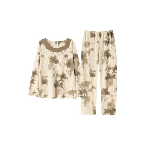 Mulong Family Пижамный комплект Женский Абрикос