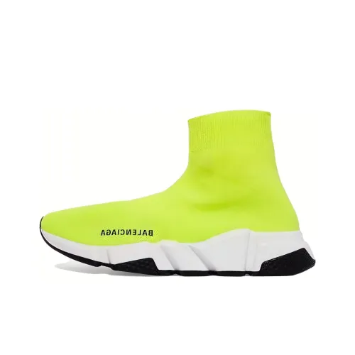 Balenciaga Speed Повседневные Высокие Кеды Неоново-Желтые Женские