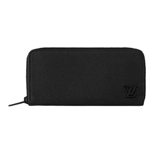 LOUIS VUITTON Zippy Кошелек из коровьей кожи Мужской Черный