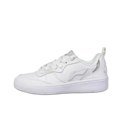 LINING Sports Life Collection Slip-resistant Abrasion-resistant Low-top Скейтборд Кроссовки Женские Белые