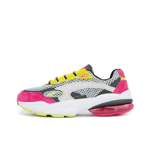 PUMA Cell Venom Дышащие Низкие Беговые Кроссовки Мужские Белый Розовый Желтый