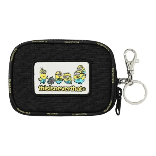 Thisisneverthat MINIONS Коллаборация Нейлон Монета Кошелек Мини Унисекс Черный
