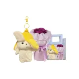 Ты мой единственный и неповторимый: Желтый щенок + Темно-сливовый + Сумка для покупок + Поздравительная открытка