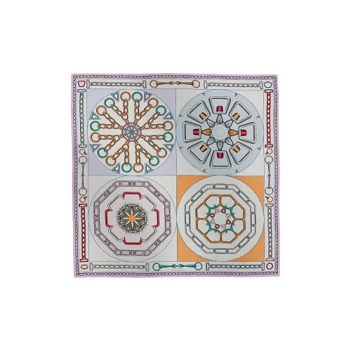 HERMES Кашемир Тутовый шелк Палантины Женские Смешанный серый Palma Фиолетовый