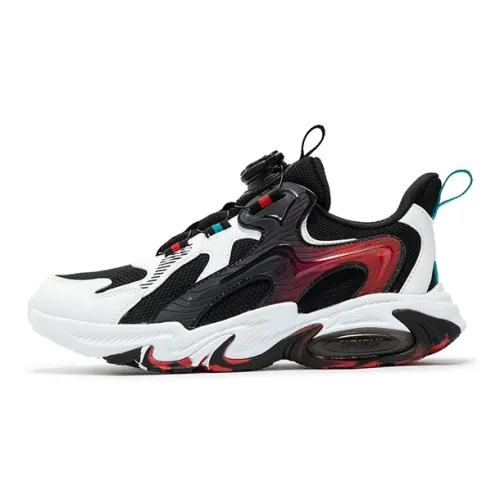 361°KIDS' Повседневный Низкий Топ Угольный Черный/361 градус Белый/Виртуальный Красный Школьный возраст