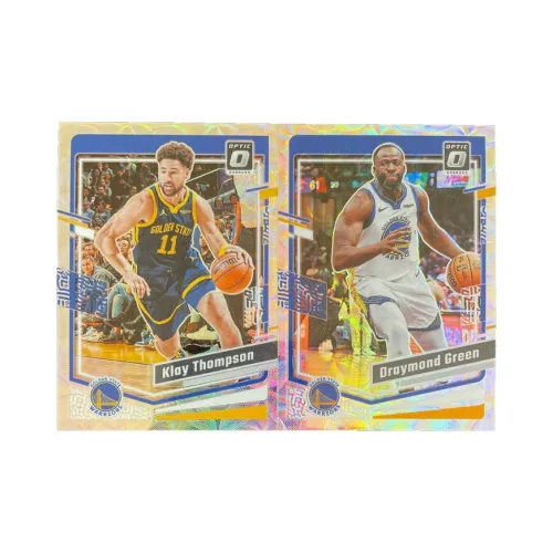 Панини Клей Томпсон Дреймонд Зеленый 2023 24 Оптик Уорриорс Круглый Фолд Звезда Карта Карта Проходит Спортивные Карты 2 шт