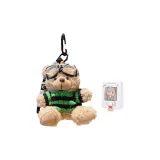 Зеленый полосатый бурый медведь, пилот + случайная сумка для покупок + поздравительная открытка