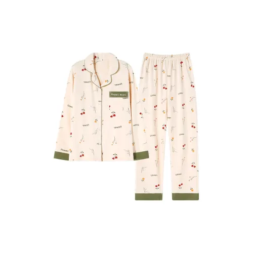 Mulong Family Пижамный комплект Женский Абрикос