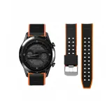 22 мм Двухсторонняя пуговица - черный/оранжевый